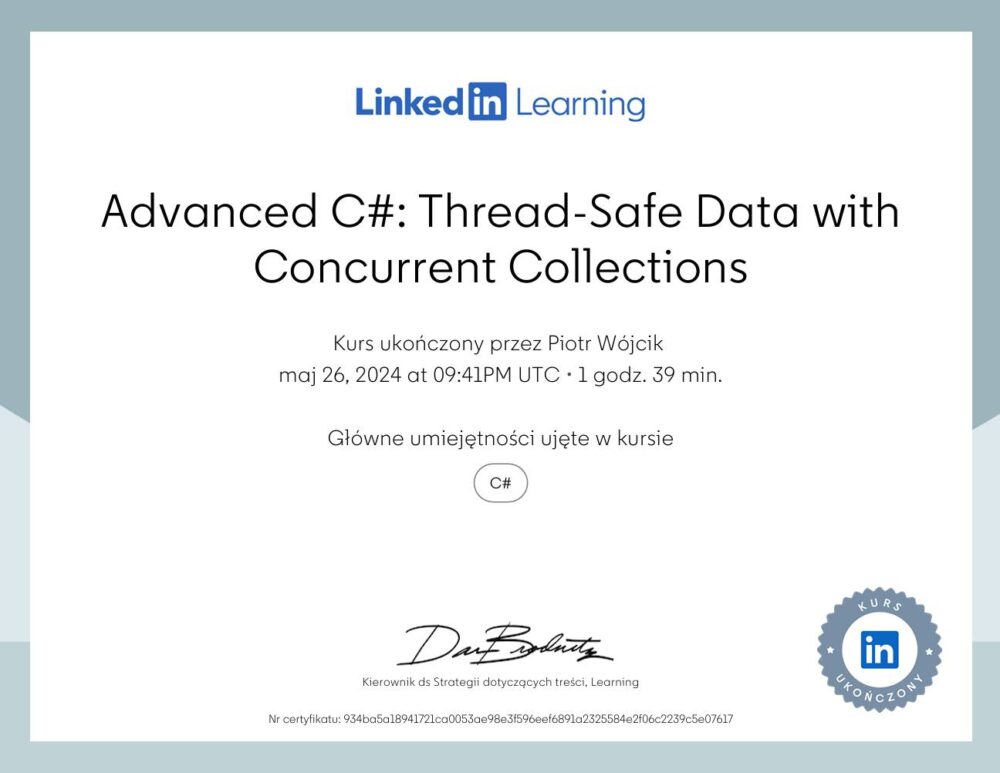 Advanced C#:Thread-safe Data with Concurrent Collections