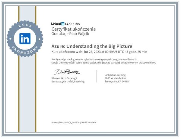 Azure: Undersanding Big Picture