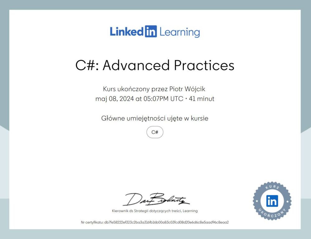 C# Advanced Practices