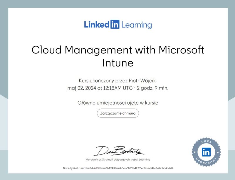 Cloud Management with Microsoft Inutune