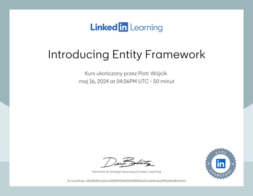 Introducing Entity Framework