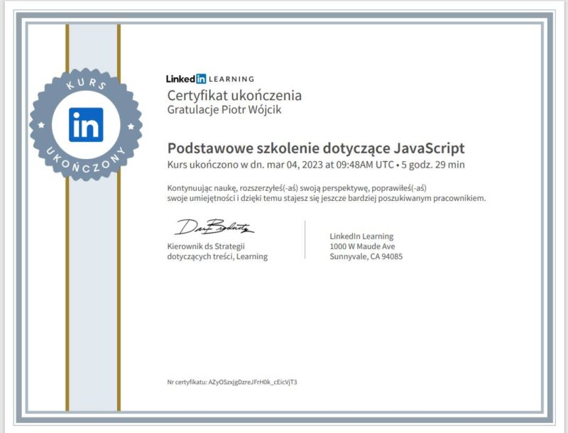 Podstawowe szkolenie związane z JavaScript