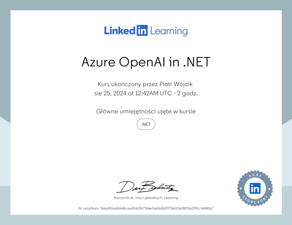 Azure OpenAI in .NET