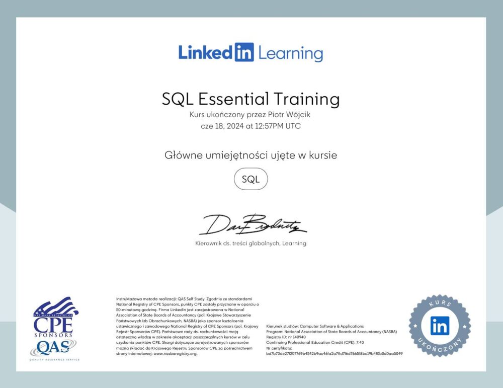 SQL Essential Training