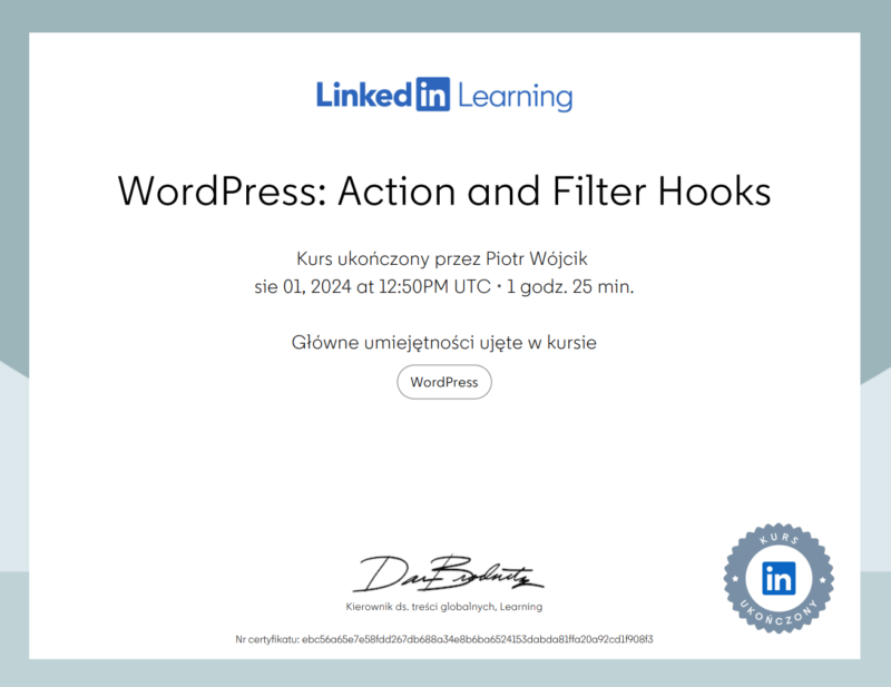 WordPress Action and Filter Hooks