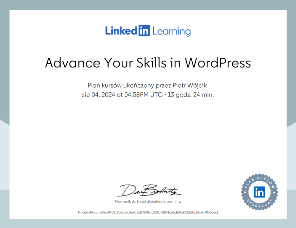 Advance Your Skills in WordPress