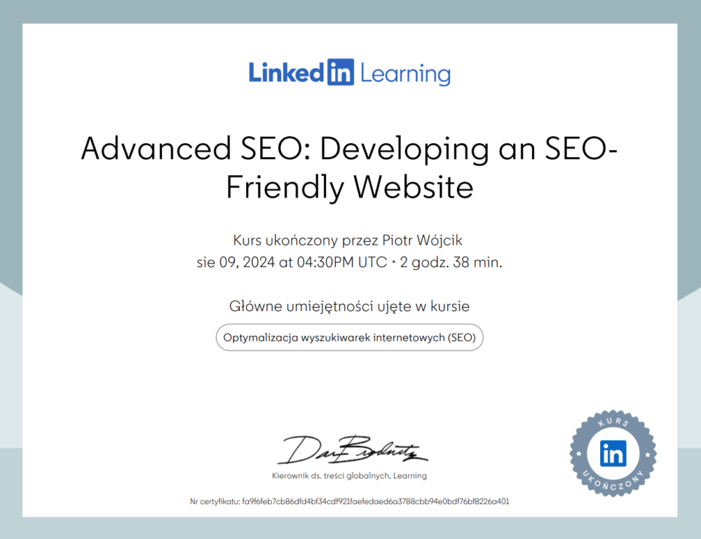 Advanced SEO: Developing an SEO-Friendly Website