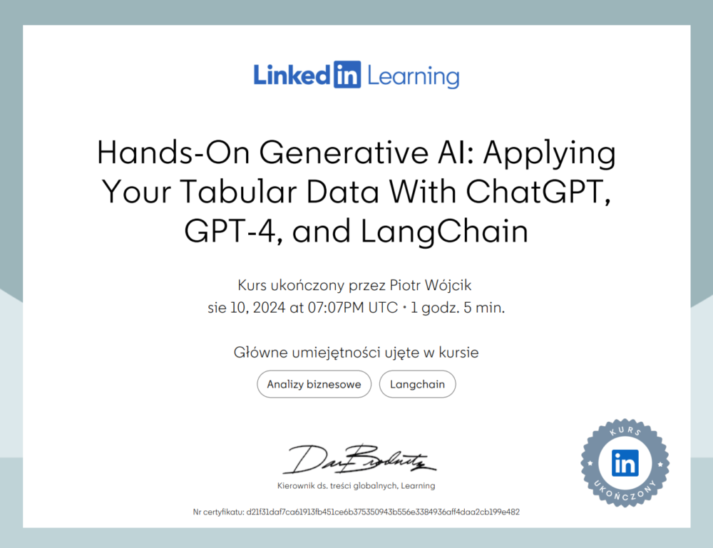 Hands-On Generative AI Applying Your Tabular Data With ChatGPT GPT4 and LangChain