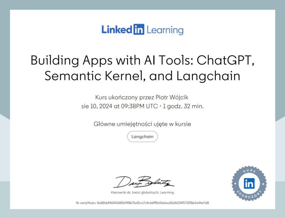 Building Apps with AI Tools ChatGPT Semantic Kernel and Langchain